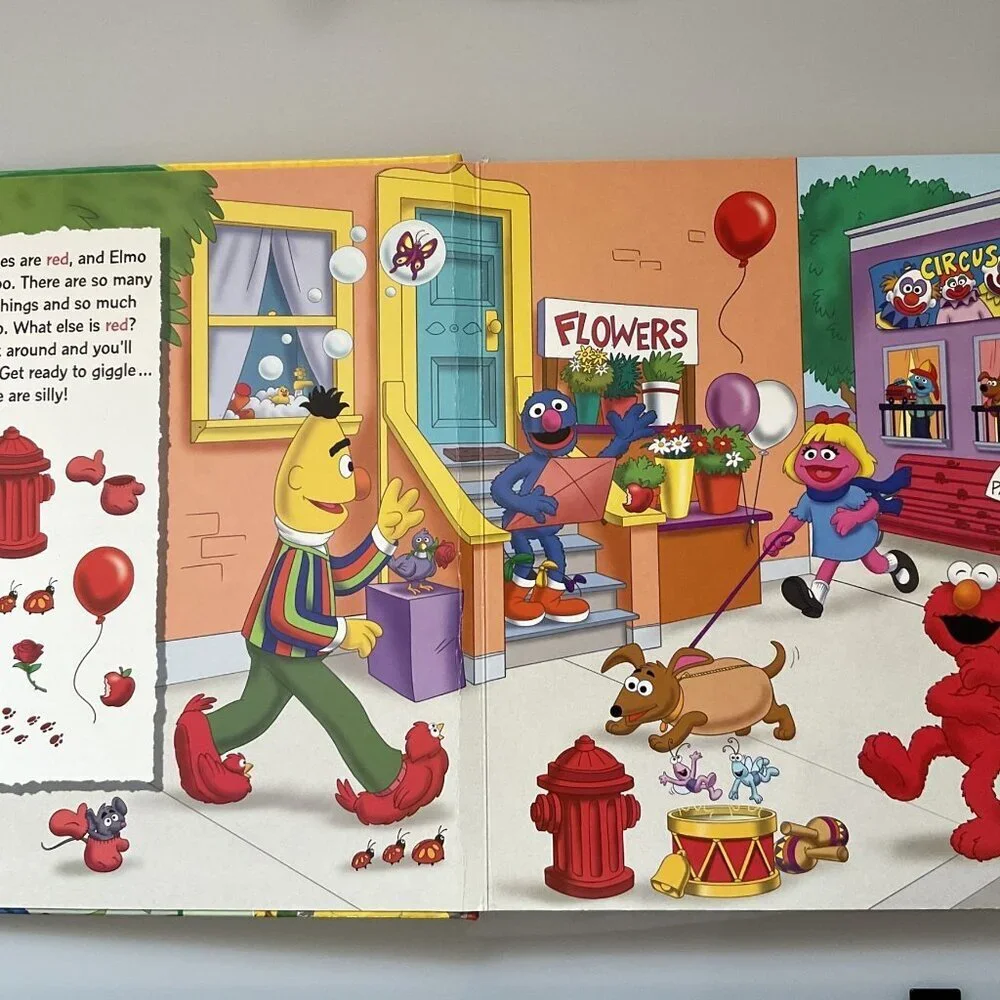 VINTAGE SESAME STREET ELMO & FRIENDS LOOK AND FIND BIG BOOK